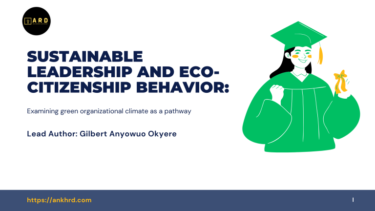 Sustainable leadership and eco-citizenship behavior